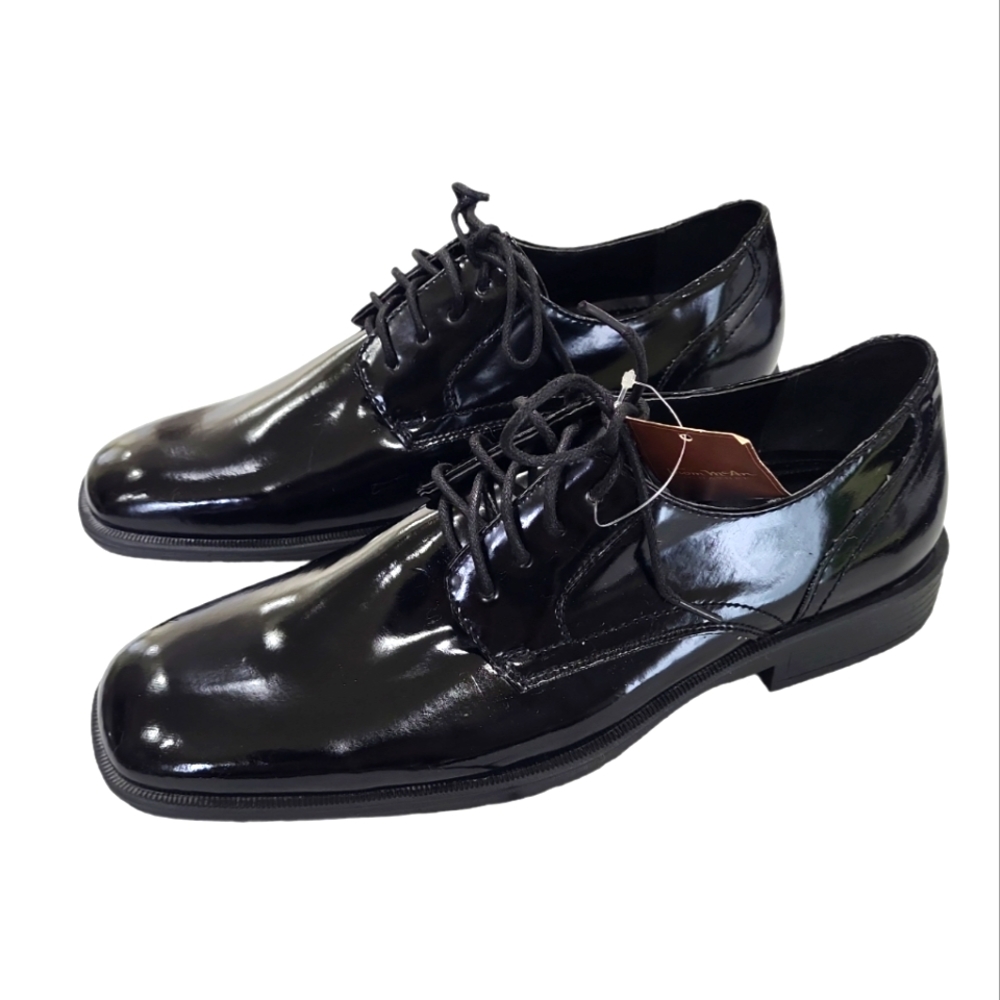 NWT Thom Mcan men's Kalen signature super comfy square toe dress shoes, 10M Blac - Picture 1 of 13